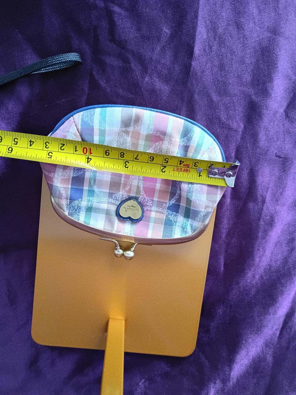 Coach Madras Kisslock Coin Pouch 🩷💜🩵 - Picture 7 of 13